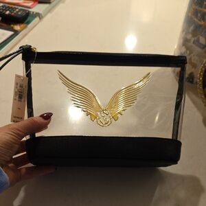 Victoria's Secret Black and Gold Clear Pouch